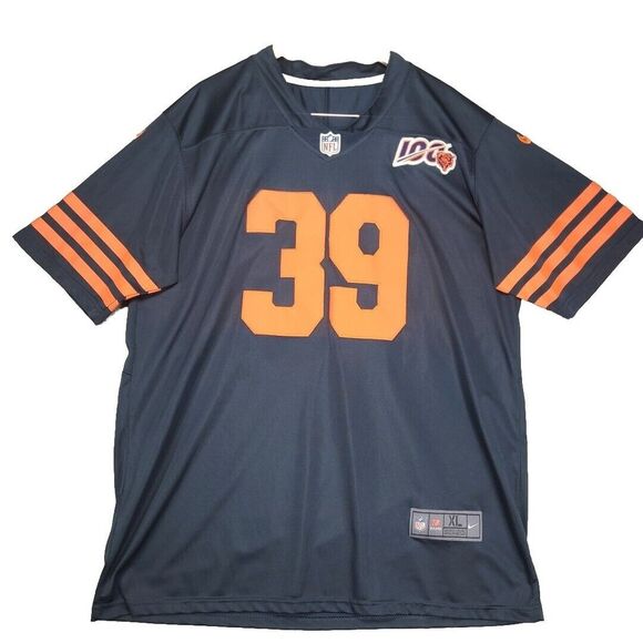 Eddie Jackson #39 Chicago Bears‎ NFL Jersey Mens XL Nike On Field 100 Years Blue - Picture 1 of 13